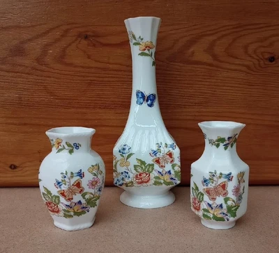 £5 • Buy Aynsley-cottage Garden- Small Set Of 3 Bud Vases