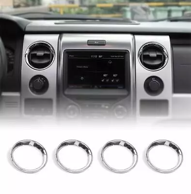 4pcs Chrome AC Air Vent Outlet Frame Cover Trim For Ford F150 Raptor 2009-2014 • $19.15