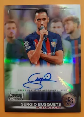 Sergio Busquets Auto 2022-23 Stadium Club Chrome Autograph #ca-sb Barca Miami • $21.71