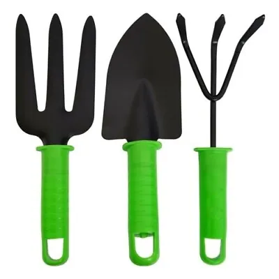 3x Set Mini Plastic Gardening Hand Tool Set Cultivator Fork Trowel Shovel Kit UK • £8.99