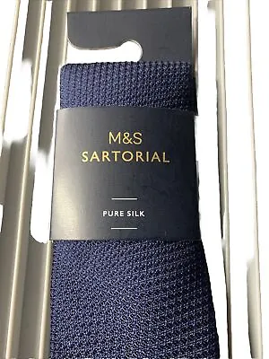 M & S Sartorial Pure Silk Tie New • £15