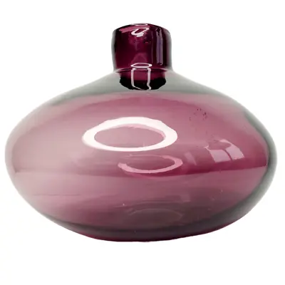 Venini Murano Italy Amethyst Squat Vase/Bottle • $34.99