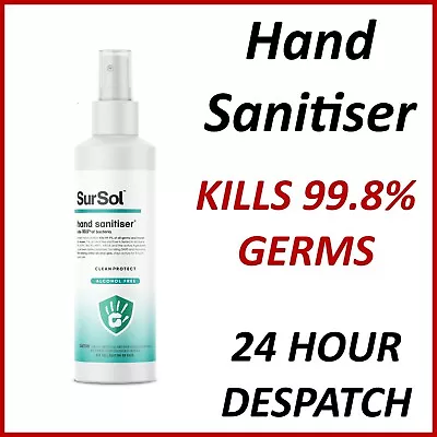 Hand Sanitiser / Sanitizer Spray Alcohol Free Anti-Bacterial KILLS 99.8% GERMS • £5.97