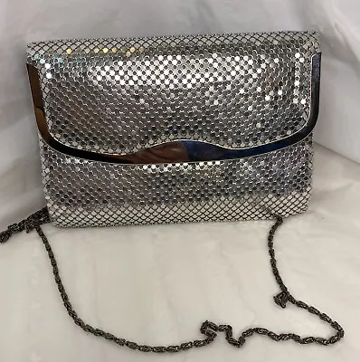 Vintage Bags By Marlo Silver Handbag Purse Evening Bag Metal Chain Strap • $24.99