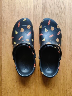 £9.90 • Buy CROCS Shoes Fast Food Print Clogs, Black. Bistro Clog. M10 W12