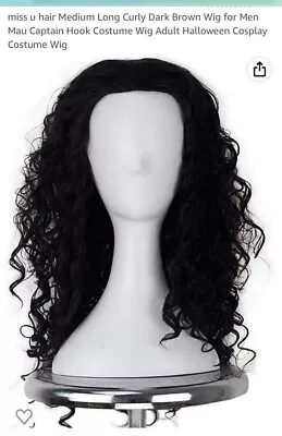 Miss U Hair Long Curly Dark Brown Hair Wig • $4