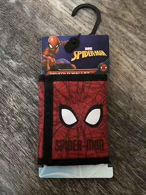 Spider Man Marvel Tri Fold Canvas Wallet New • $5