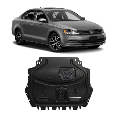 $119 • Buy Plastic Steel Engine Splash Guards Shield Mud Flaps For VW Jetta 2006-2018 Black