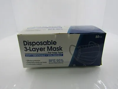 Disposable Face Mask Multipack 3-Ply Breathable Blue Non Surgical /Medical UK • £4.25