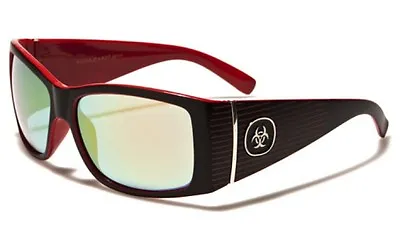 Biohazard Sunglasses Sport Mirror Baseball Golf Fishing Wrap Plastic Frames Men. • $8.99