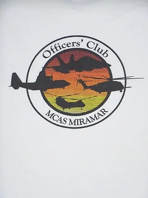 Marines Shirt Adult Medium White Graphic Marine Corps Air Station Officers Men • $10.40