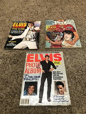 (3) 1977 Elvis Memorial Magazines - People Photo Album Remember Me • $11.96