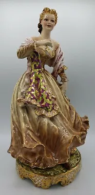 Carlo Mollica Capodimonte Italy Large Porcelain Figurine Woman Dancing 15 1/2   • $225.49