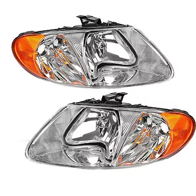 $66.89 • Buy Headlights For 2001-2007 Dodge Caravan Chrysler Town & Country Headlamp Pair Set