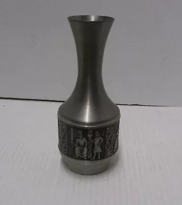 Pewter Bud Vase Made In Norway Viking Story Scenes - S11a • $5