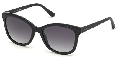 Nwt Guess Sunglasses Gu 7627 01b 54mm Shiny Black/gradient Smoke Lens • $34.99