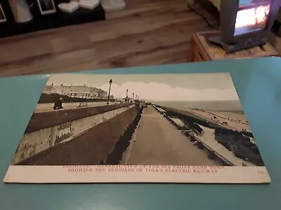 Postcard Brighton Seafront Kemp Town Terminus Volks Electric Train Railway  • £8.85