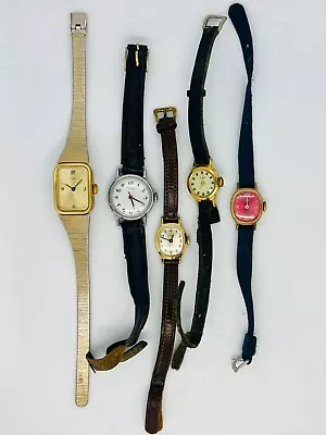 5x Vintage Timex Mechanical Manual Wind Watch Job Lot Spares Or Repairs  • £17.50