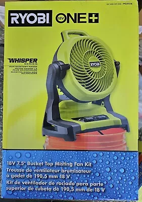 RYOBI ONE+ 18V 7.5  Bucket Top Misting Fan  & 1.5Ah Btty & Charger PCL851K NEW • $68.88