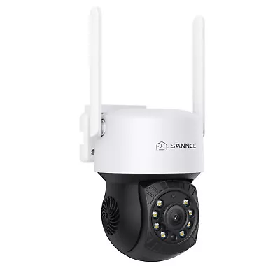 SANNCE 4MP PT 350° Two-Ways Audio Wifi Full Color CCTV IP Camera Digital Zoom • £29.99