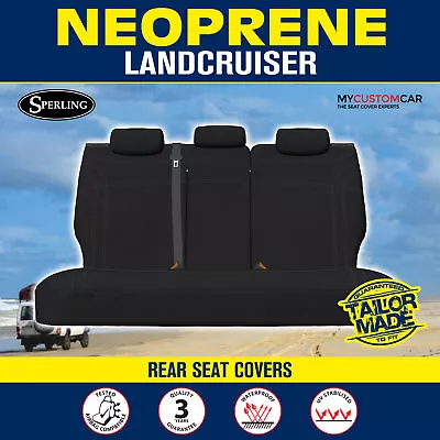 For Toyota Landcruiser VDJ79 Double 2012-On Custom Neoprene Rear Seat Cover • $169