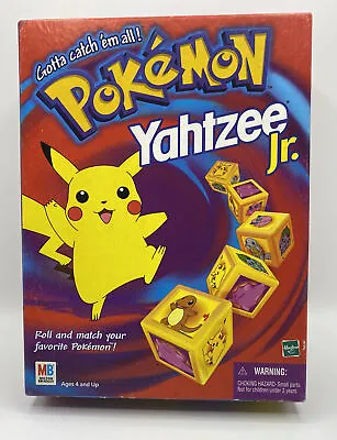 Pokemon Yahtzee Jr Board Game 6 Pieces Missing Cup NO DICE Use For Parts • $3.99