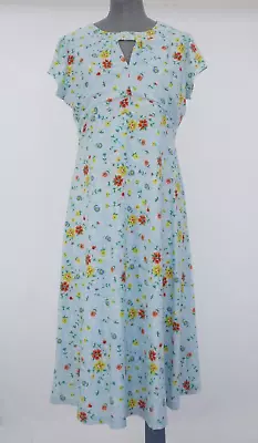 Lindy Bop Dress Juliet Sky Blue Floral Vintage 1940s 50S Retro Tea Day UK 16 • £19.99