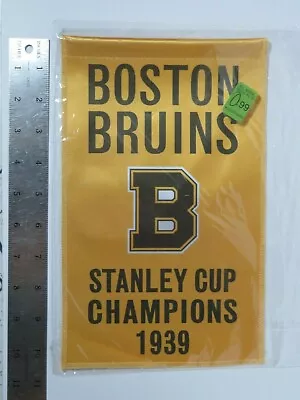 Very Cool Vintage Boston Bruins Mini 1939 Stanley Cup Champions Banner • $10