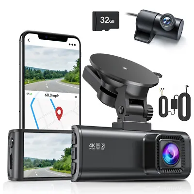 $239 • Buy REDTIGER F7NP 4K Front And Rear Dash Camera Dash Cam WiFi Free Hardwire Kit
