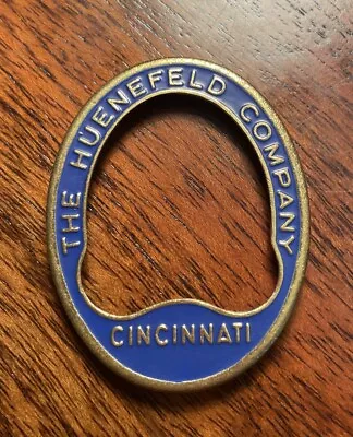 Vintage The Huenefeld Company 1930's Employee Metal Badge Frame Cincinnati Ohio • $9.99