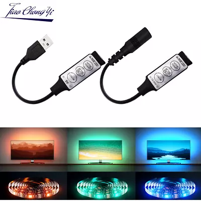 3Key RGB LED Controller USB 5v Or DC 12-24v Control For 2835 5050 RGB LED Strip • $1.20