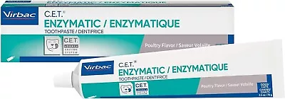 VIRBAC C.E.T. Enzymatic Dog & Cat Toothpaste - Poultry Flavor 2.5 Oz Made In USA • $13.90