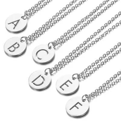 £3.99 • Buy Silver Alphabet Letter Initial Friendship Bridesmaid Gift Chain Ladies Necklace