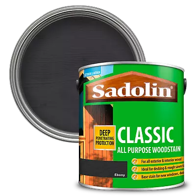 Sadolin Classic All Purpose Woodstain Ebony 2.5L • £39.50