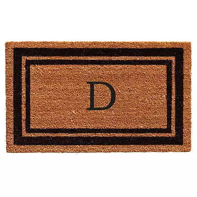 Black Border Monogram Doormat (Letter D) • $25.50
