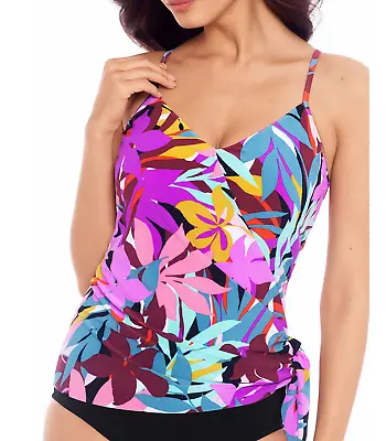 MAGICSUIT Women's Palm Springs Alex Underwire Tankini Top Sz 12 Swimwear • $69.99