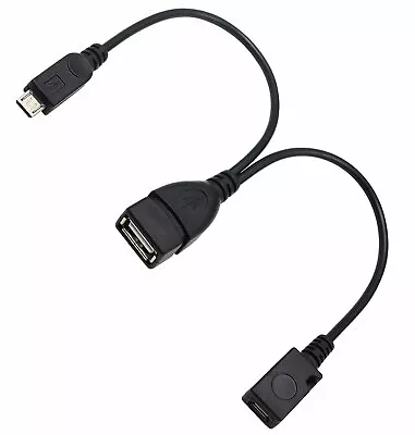 Micro USB Male To USB Female Host OTG Cable USB 2.0 Male Power Cable Y Splitter • $4.45