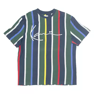 KARL KANI Striped Mens T-Shirt Green M • £21.99