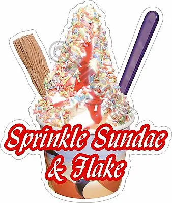 Sundae Sprinkle & Flake Ice Cream Sticker Decal Cut • £3.99