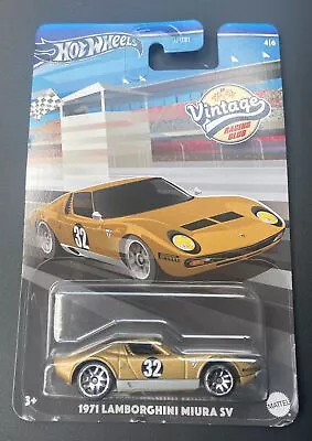 2024 Hot Wheels Vintage Racing Club 1971 Lamborghini Miura SV 4/6 • $6.29