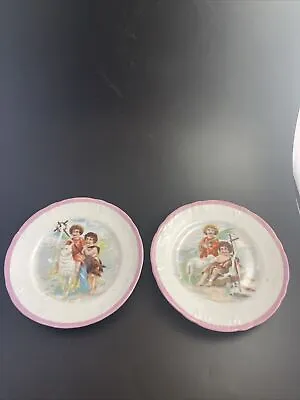 Vintage Small Baby Scene Plate  6 Inches Set Of 2 • $12.99