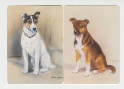 $4 • Buy Playing Swap Cards  MODERN 2 Only Single Pips On Backs  DOGS SITTING   4