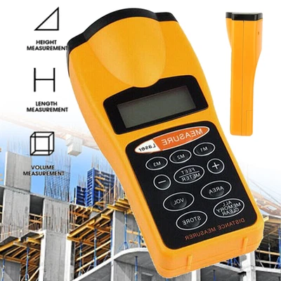 LCD Infrared Laser Rangefinders Ultrasonic Distance Meter Measuring Device 18M • £14.90