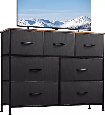 WLIVE Dresser TV Stand Entertainment Center With Fabric Drawers Media Console • $83.99