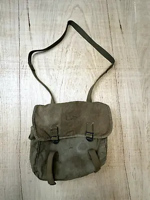 Vintage U.S. Army WWII Field Bag Canvas Map Case • $64.99