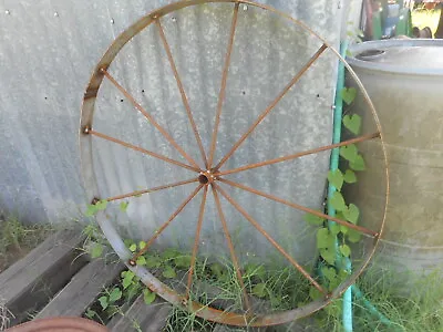 1)Decorative 30  Steel Ornamental Iron Garden Wagon Wheel Western Rustic Art  • $95
