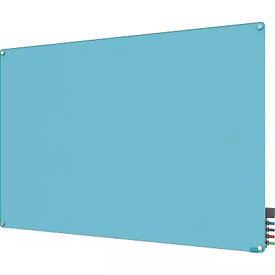 Ghent Harmony Magnetic Glass Markerboard With Round Corner Blue 4' X 6' • $1582.77