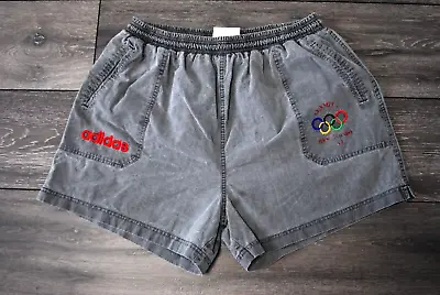 Adidas Very Rare Archival Olympic Shorts Centennial Collect Gray Size D7 80s 90s • $84.91