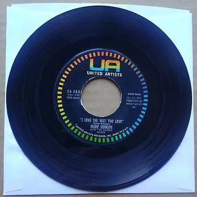 MARV JOHNSON I Love The Way You Love 45 7  R&B SOUL 1960 Records Record Vinyl • $3.75