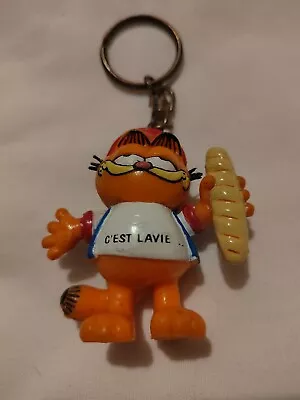£6.99 • Buy Vintage Garfield Figure Bully W Germany C'EST LAVIE Keyring 